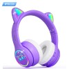 IFECCO Kids Headphones Cartoon Face Wireless Childrens Headset LED Indicator