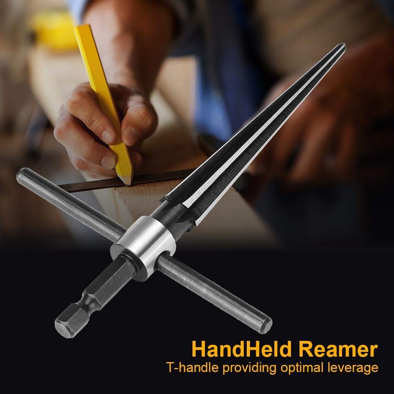 T Handle Tapered Reamer Tool 3-13mm(1/8-1/2 ), 6 Fluted Chamfer