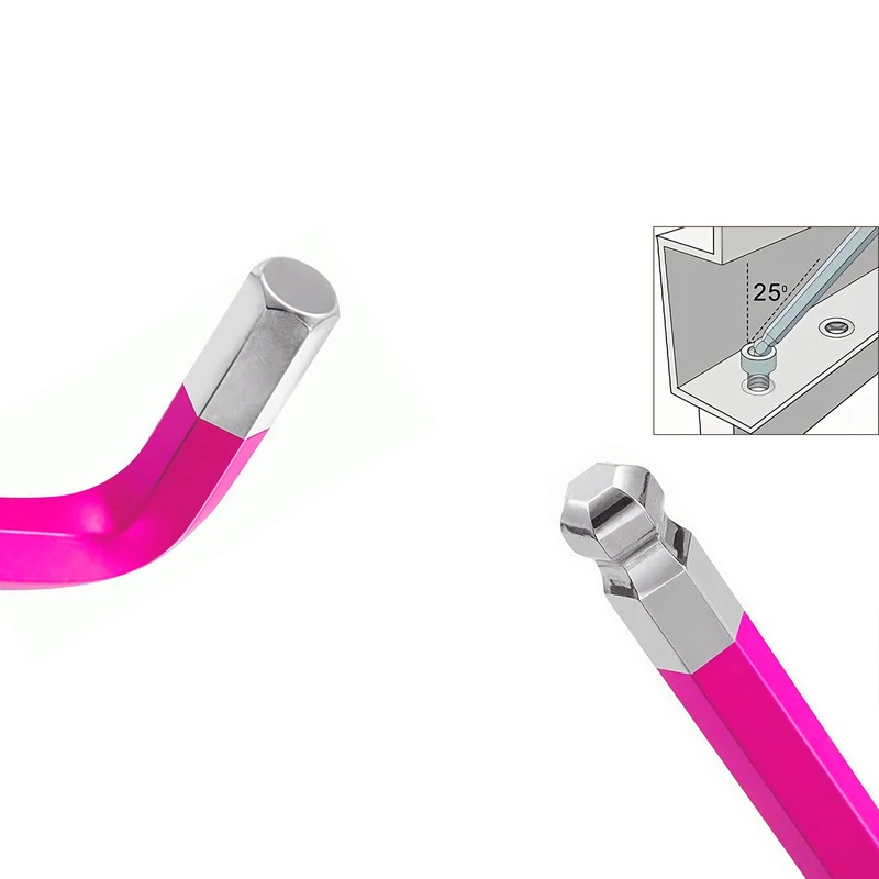 FOCMKEAS 4 PCS 2mm Ball End Hex Key Allen Wrench,Internal