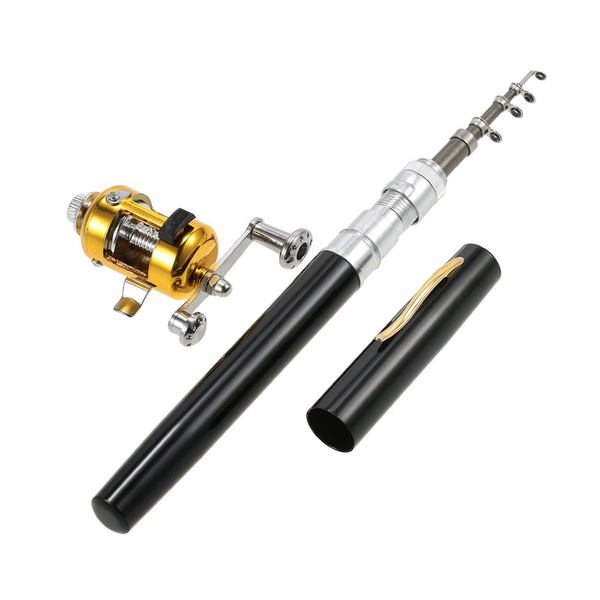 Fishing Rod Reel Combo Kit Set Mini Telescopic Portable Pocket