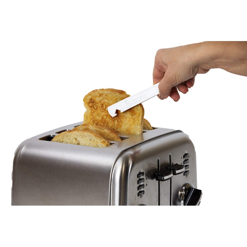 Butterie Toaster Tongs with Oven Rack Hook (Green)