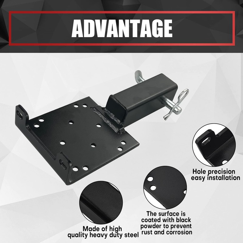 VIAGL Universal Trailer Hitch Mounting Plate with 2" Receiver ,