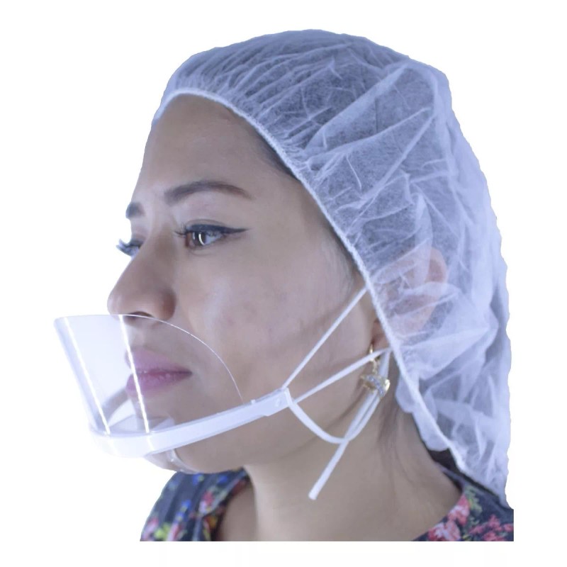 20 Cubre Boca Transparente Reusable Anti Salpicaduras Saliva