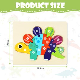 HOTUT Holzpuzzle Spielzeug, 2 Stück Montessori Spielzeug Puzzle, Holzpuzzle ab 1 2 3 Jahren, 3D Kreativ Lernspielzeug für Kinder, Lernendes pädagogisches Baby Puzzle, Geschenk für Jungen Mädchen