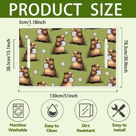 WEBEEDY Golf Cart Seat Covers,Cute Groundhog Golf Cart Seat Towel Blanket Microfiber Golf Cart Seat Cushions Golf Blanket Suits Most 2-Seat Golf Carts Golf Cart Accessories,51"x 31"/130x78.5cm