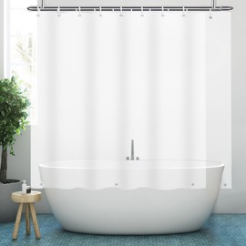 YISURE Frosted Clawfoot Tub Shower Curtain Liner Waterproof, Shower Curtain Set for Free Standing Bath Tub Bathroom, Width 180 x 60 Inch Height