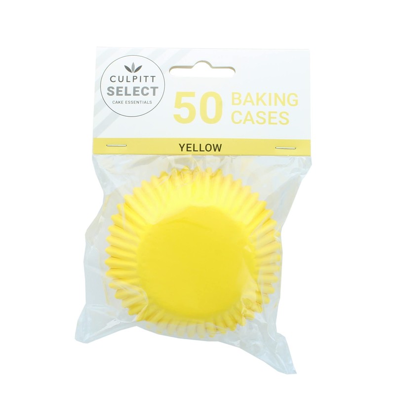 Culpitt Select Yellow Baking Cases, Greaseproof Paper Baking Cups, 50mm
