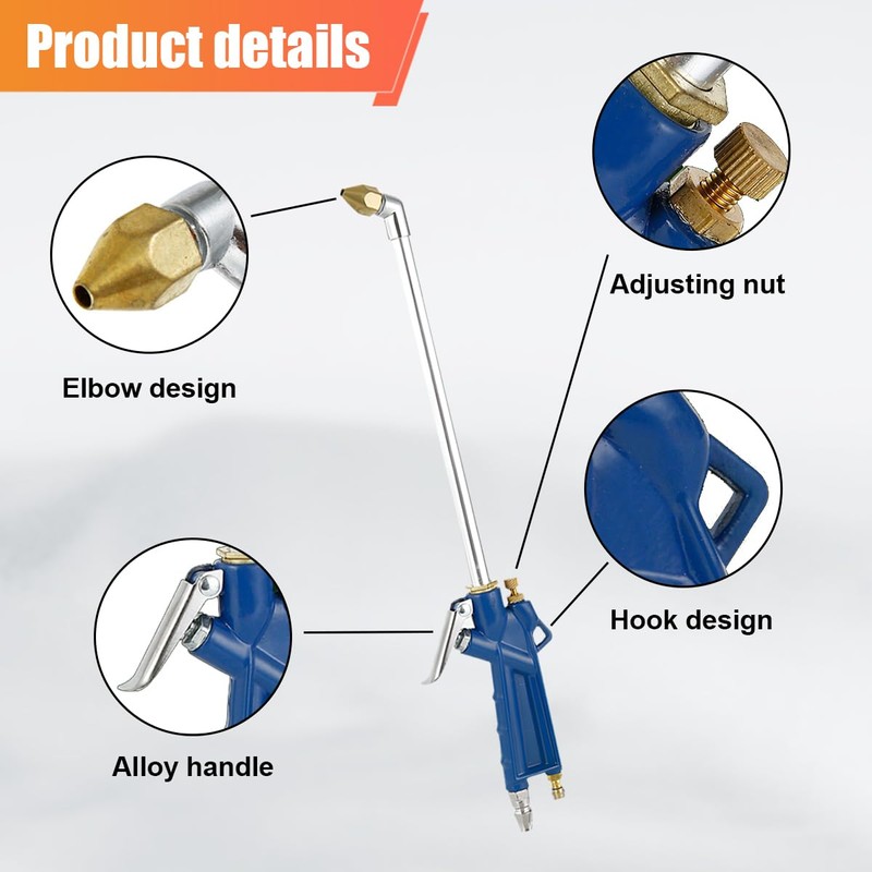 Air Engine Cleaning Spray Gun with 4Ft Hose- High Pressure
