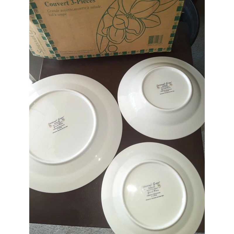 Savannah Grove NIB Savannah Grove Stoneware 3-PC Place Setting Grand