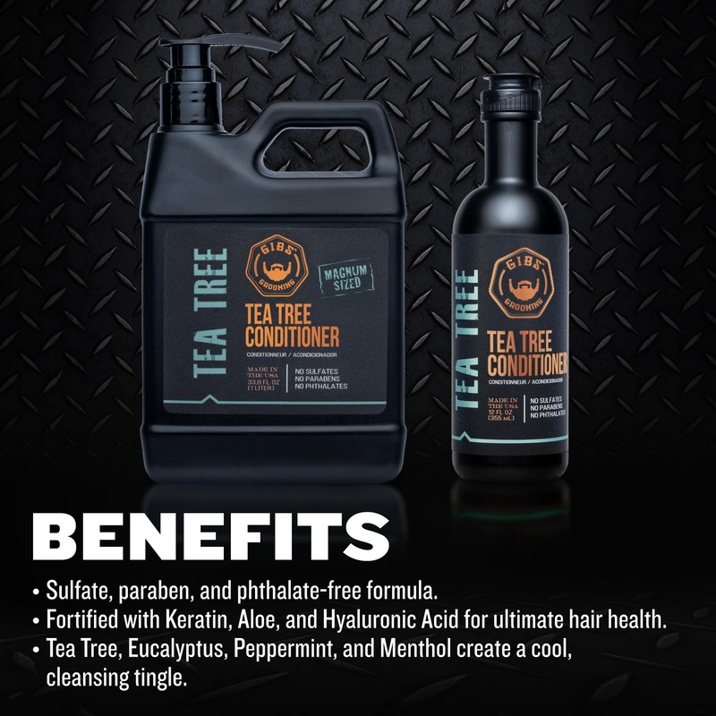 Gibs Grooming Tea Tree Shampoo and Conditioner Combo Box