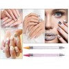 2 Pieces Rhinestone Picker Dotting Pen Anlising Dual Ended Nail