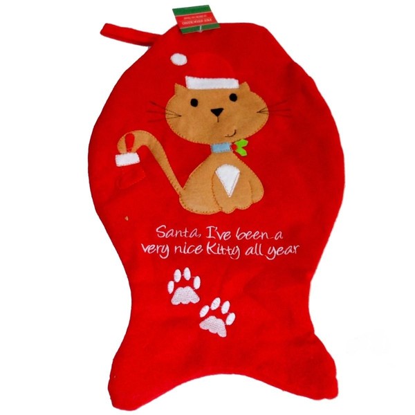 Fish Shaped Santa I've Been a Very Nice Kitty All