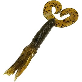 Table Rock Bait FHG5D10-2 Chompers Twin Tail Skirted Grubs, Green