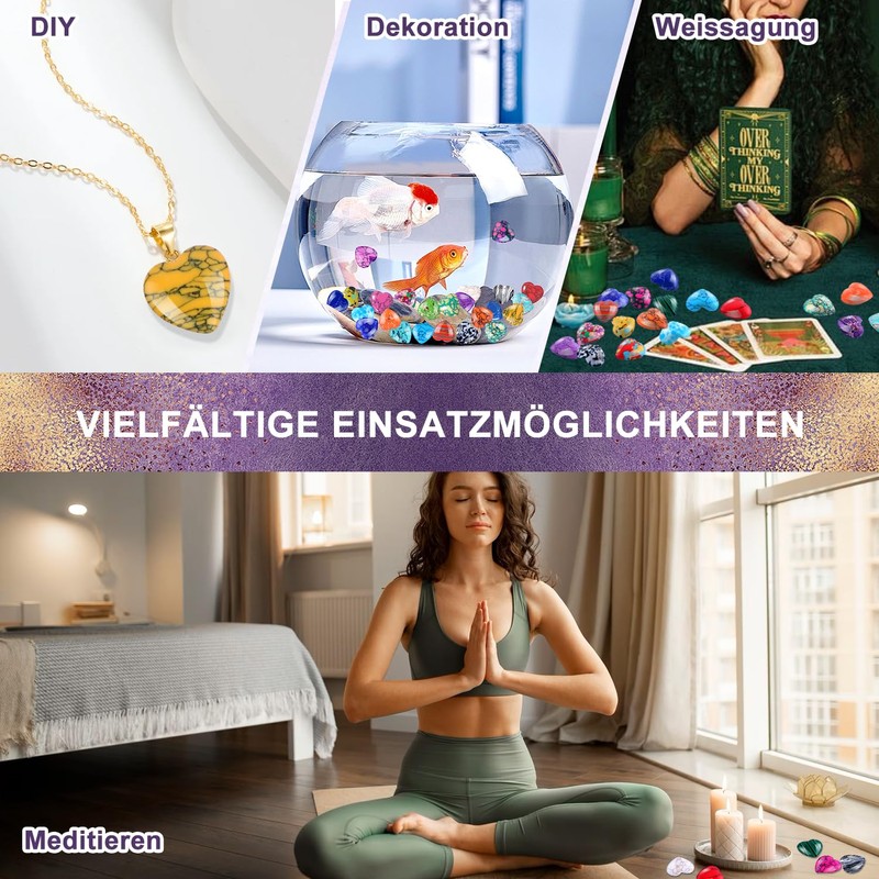 Gemstones for Children 31 Pieces Stones Colourful Heart Stones Artificial