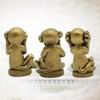 Resin Chinese Fengshui Handmade See Hear Speak No Evil Monkey