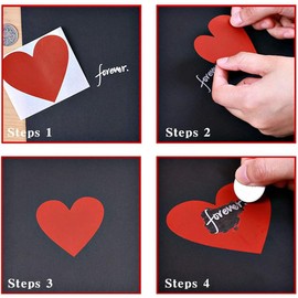 Yesallwas Large Scratch Off Stickers 30 Pcs Heart Scratch Card Stickers in 3 Colours,Scratch Off Labels Birthday Wedding Valentine DIY Surprise Gifts, Cards- 8 x 7cm, Red, Rose Gold, Gold