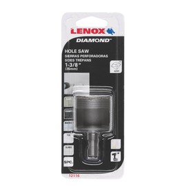 LENOX One-Piece Diamond Hole Saw, 1-3/8", 1211622DGDS