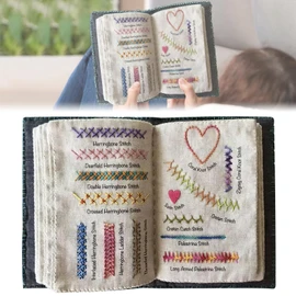 DIY Embroidery Sewing Stitch Book,Loose Leaf Needlework B-OOK,Creative Embroidery Starter Kit,Embroidery Instructions for Sewing Enthusiast,Creative Stitching Decorative Book,Se-Wing Praticing Stitch