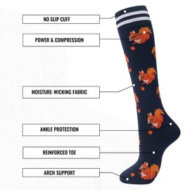 fenglaoda Compression Socks for Women Men 3 Pairs Graduated Compression Support Circulation Socks for Nurses