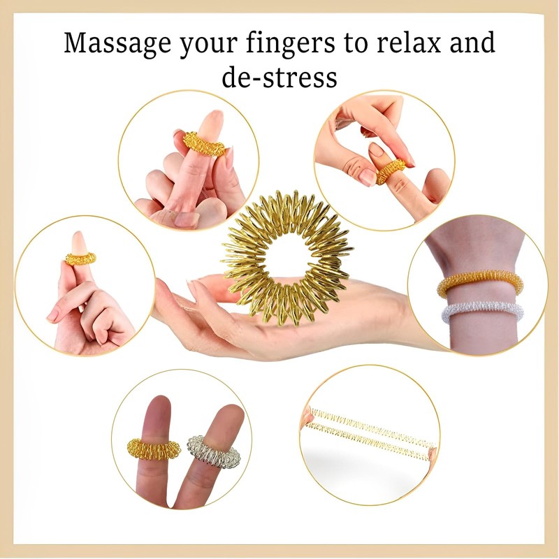 Suuwwn Finger Massager Set, 2 Pieces Hand and Finger Massager,