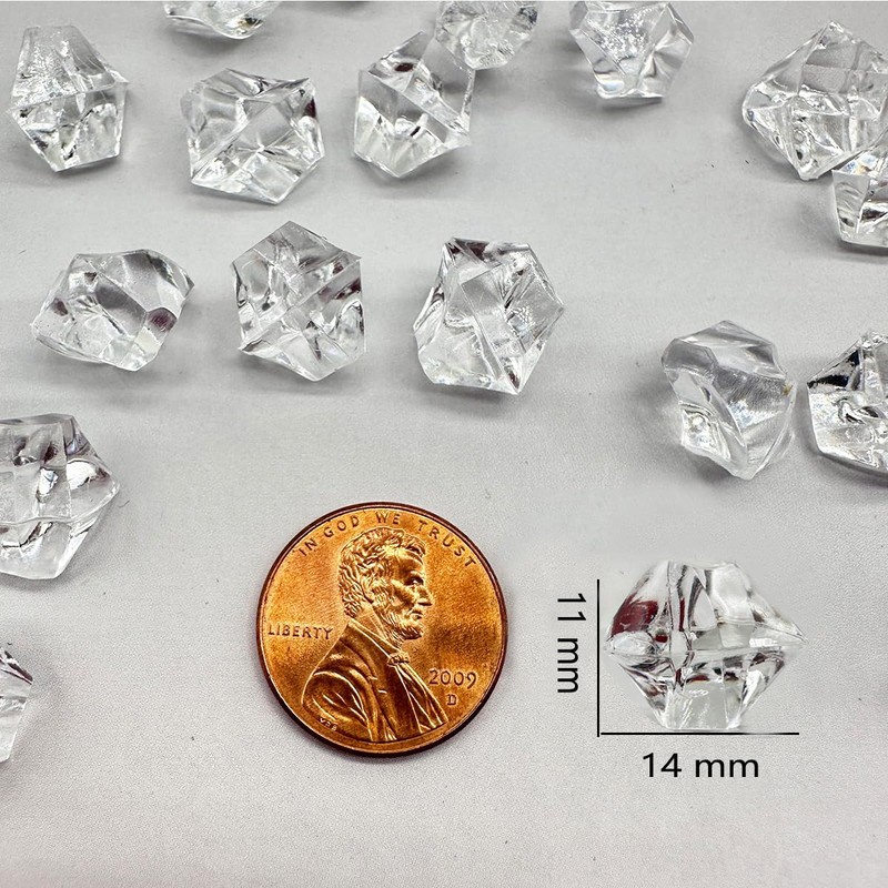 700PCS Fake Ice Cubes, 11 x 14 mm Acrylic Vase