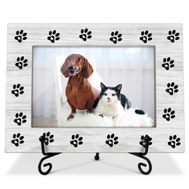 Zwsrplo Pet Picture Frame Paw Print Frame Memorial Gifts for Cat Dog Mom Loss of Dog Cat Sympathy Desk Decor Photo Frame 4x6 Horizontal -small23