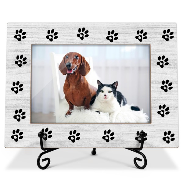 Zwsrplo Pet Picture Frame Paw Print Frame Memorial Gifts for