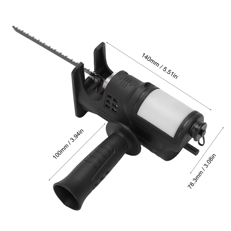Black Electric Drill to Chain Saw Adapter Converter Ergonomic Electric