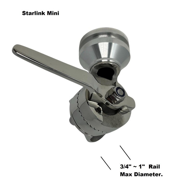 Marine-Grade Adjustable Rail Mount for Starlink Mini Antenna - Flat