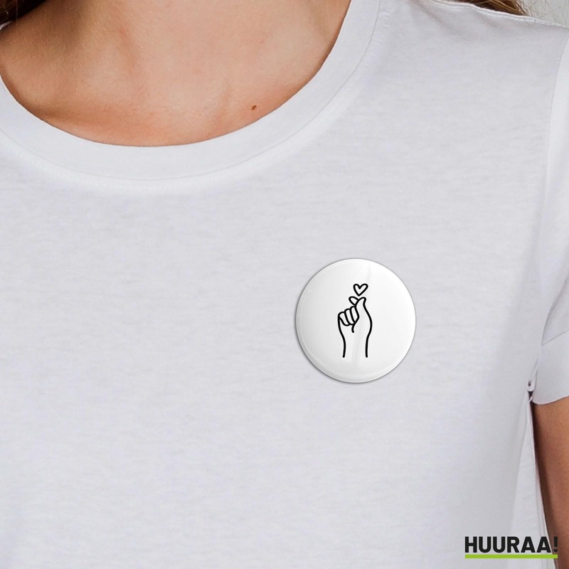Huuraa K-Pop Finger Heart Sign Gift Size 25 mm K-Pop