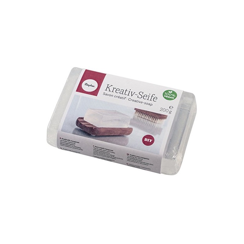 RAYHER Creative Soap Block 200g, Transparent, 11.6 x 7.5 x