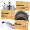 Ipetboom 1pc Thickened Stainless Steel Tea Kettle with Drainer Heat