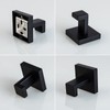 Taucent Matte Black Bath Towel Hook,4 Pack Robe Hook for