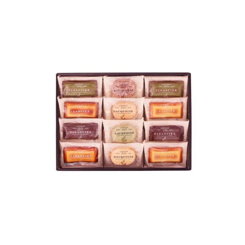 Home-ground Almond Gateau Selection, Pack of 12