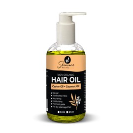SKINCARE SUNDAY Castor & Coconut Oil Mxiture for Hair - Organic & Natural Premium Hair Oil for Growth & Nourishment (16 Oz)