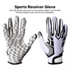 White Football Gloves Anti Slip Silicone Grip Sports Receiver Glove