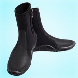 Dive Boots with Anti-Slip Sole 5mm Neoprene Diving Boots Water Boots for Men Women Neoprene Bootie for norkeling Scuba Diving Surfing Rafting Windsurfing
