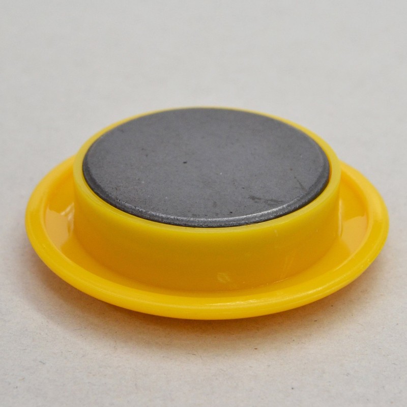 Mag(マグエックス) 掲示・メモ留め用 マグネットカラーボタン 徳用 Φ40mm 黄 12個入 MFCB-40-12P-Y