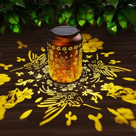 Hummingbird Solar Lantern - Ideal Gift for Mom Women Birthday & Christmas Waterproof Outdoor Garden Lights Hanging Standing Metal Garden Gifts Decor