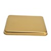 Stainless Steel Rectangular Tray Flat Bottom Plate Restaurant Home Golden