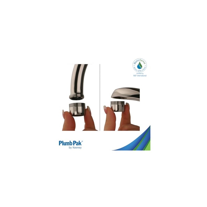 PLUMB-PAK Chrome 55/64 in. x 15/16 in. Dual Thread Aerator