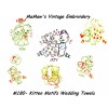 MaMaw's Vintage Embroidery M217 Wedding Kittens tea towels embroidery Hot