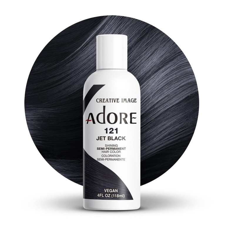 Adore Semi Permanent Hair Color (121 Jet Black) | Vegan