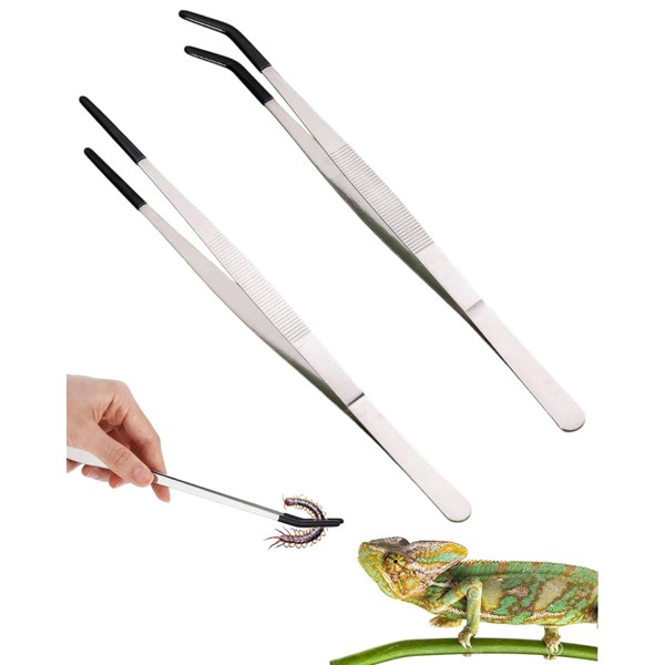 MYGLOAR 2er Pack Aquarium Pinzette Futterpinzette Aquarium Futterpinzette 30cm, Gerade