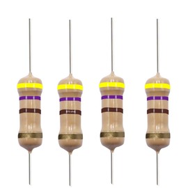 California JOS 470 Ohm Carbon Film Single Fixed Resistor 1/4 W (0.25 Watts) 5% Tolerance, (470 R, 470 ohm, 470 Ω) Resistor (40 Pack)