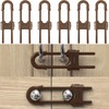 FIGEPO 6 Pack Child Proof U-Shaped Code Sliding Cabinet Door