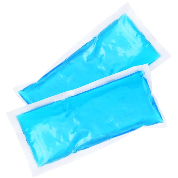 Gel Ice Packs for Hot and Cold Therapy: Flexible, Reusable, & Microwavable | for Pain Relief, Sports Injuries, Swelling, etc. (2-Pack : 4" x 10" Each)
