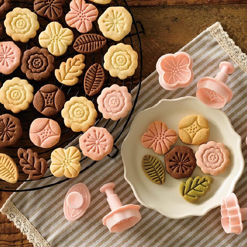 Heads JAR-CKM1 Cookie Mold Set, 6 Pieces, Jardin de Fleurs