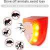 WONFAST Solar Motion Sensor Alarm Light Outdoor,Dog Barking&Gunshot Sound 129db