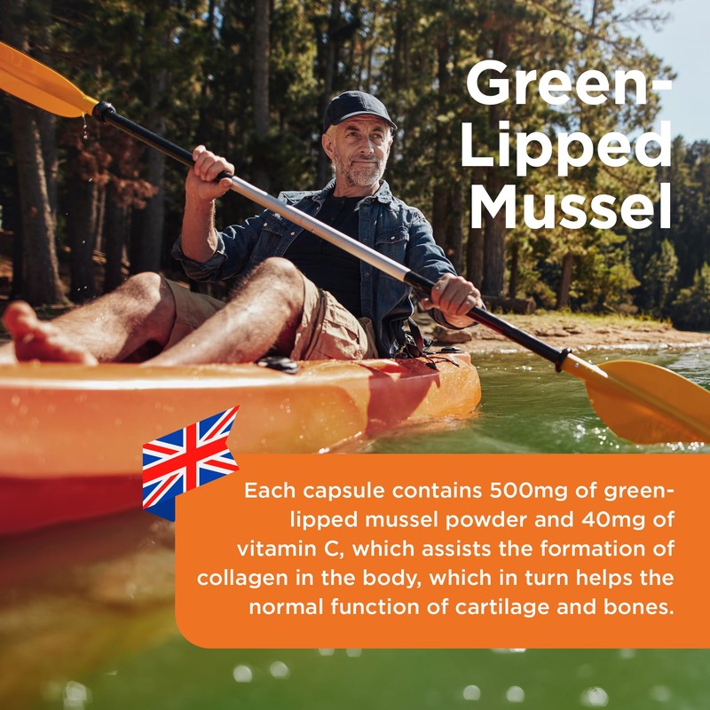 Healthspan Green Lipped Mussel | 120 Capsules | with Vitamin